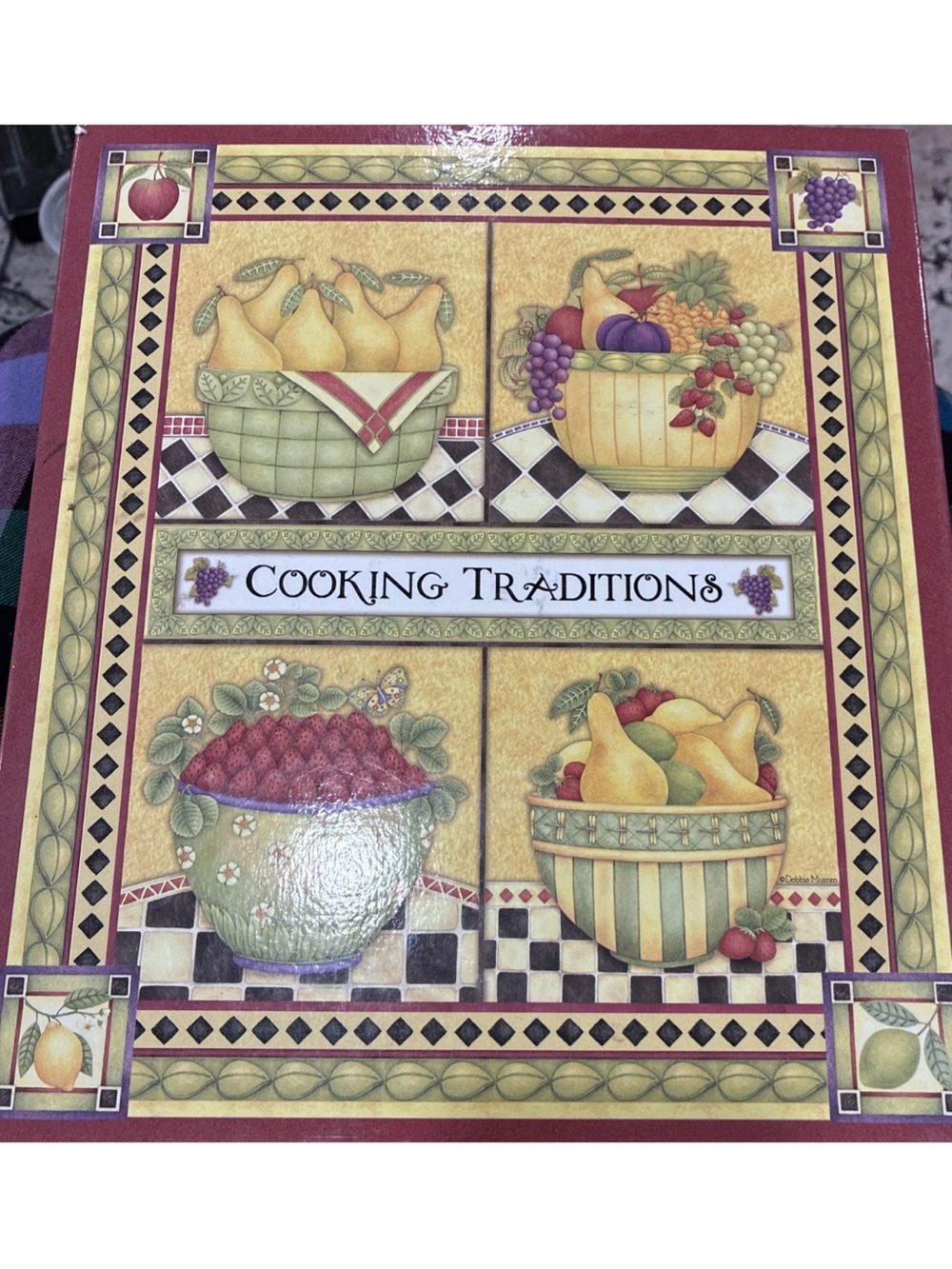 Debbie Mumm Cooking Traditions Cook Book With Hand Written Recipes Inside